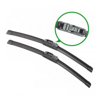 1 Pair Car Bracketless Windscreen Soft Rubber Wiper